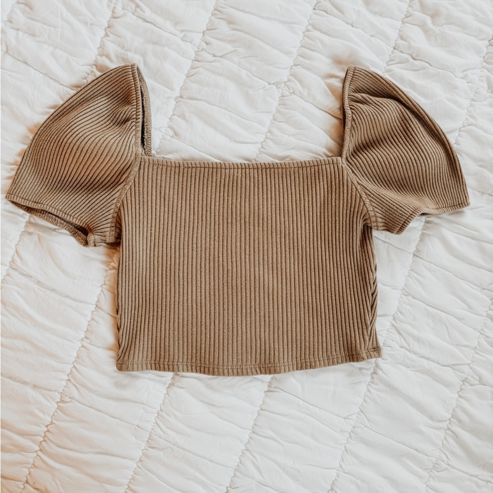 H&M Ribbed Tan Women's Top
